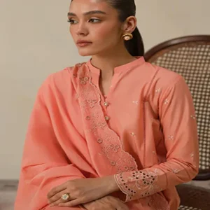 3 piece lawn suit with lawn Chiffon dupatta