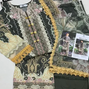 lawn stitched embroidered