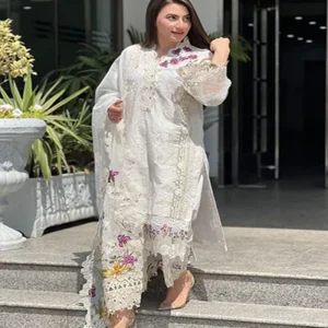 organza dupatta suit
